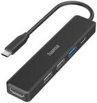 Hama Usb-c Hub 5 Anschl&uuml;sse 4k Hdmi Adapter Schwarz