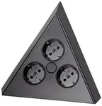 Thebo Eck-steckdose St 3007/ C Schwarz Matt Dreiecksteckdose 240 V