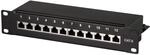 Patchpanel 12-port Cat6 F&uuml;r 10" Rack U1 Schwarz