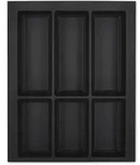 Orga-box - Vii Besteckeinsatz Besteckkasten Schwarz 450 Mm Mit Softtouch Oberfl&auml;che