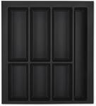 Orga-box - Vii Besteckeinsatz Besteckkasten Schwarz 500 Mm Mit Softtouch Oberfl&auml;che