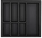 Orga-box - Vii Besteckeinsatz Besteckkasten Schwarz 600 Mm Mit Softtouch Oberfl&auml;che