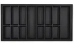 Orga-box - Vii Besteckeinsatz Besteckkasten Schwarz 1000 Mm Mit Softtouch Oberfl&auml;che
