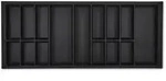 Orga-box - Vii Besteckeinsatz Besteckkasten Schwarz 1200 Mm Mit Softtouch Oberfl&auml;che