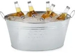 Xxl Champagnerschale - Zinkwanne 24 Liter - Champagnerk&uuml;hler Sektk&uuml;hler Eisk&uuml;bel