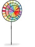 2 X Windrad, Gartenstecker Im Regenbogen Design, Kinder, F&uuml;r Balkon Oder Terrasse,