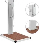 Vidaxl Gartendusche Mit Bodenelement Wpc Edelstahl