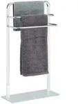 Relaxdays Handtuchhalter, Badetuchhalter Aus Verchromtem Metall, Hbt 80x45x20 Cm,