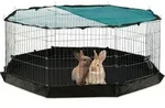Freilaufgehege, Boden, Netzabdeckung, 8 Gitter, Kaninchen, Meerschweinchen, Gehege