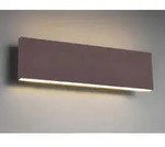 Trio - Flache Led Wandleuchte Concha Up And Down Rostoptik - 3 Stufen Dimmer, B: 28cm