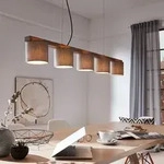 Briloner - Pendelleuchte H&auml;ngelampe 5-flammig E14 Max.25watt Metall-holz-grau