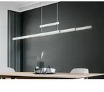 Led Pendelleuchte Trajan Ausziehbar H&ouml;henverstellbar Silber, Max. Breite 150cm