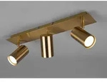 Deckenstrahler Marley Altmessing 3-flammig, Breite 48cm