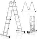 Juskys Aluminium Multifunktionsleiter Klappbar &ndash; Leiter 4-teilig Bis 150 Kg -