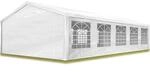 Toolport Partyzelt Pavillon 5x10 M In Wei&szlig; Pe Plane 350 N Wasserdicht Uv Schutz
