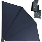 Sichtschutz F&auml;cher 115 X 115 Cm Easy Mount Grau Blickdicht Balkon Trennwand