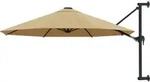 Sonnenschirm Zur Wandmontage Mit Metall-mast 300 Cm Taupe Vidaxl