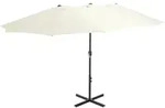 Sonnenschirm Mit Aluminium-mast 460x270 Cm Sandwei&szlig; - Vidaxl