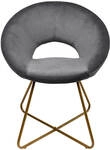 Home Deluxe - Esszimmerst&uuml;hle Samt Selesa - Farbe: Grau, Bezug: Samtstoff,...