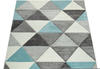 Teppich Wohnzimmer Kurzflor Modern Abstrakt Pastell Geometrisch Rautenmuster 3D