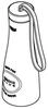 Trinkflasche Blue C Sunr Geb., 450ml, Deckel Mit Schlaufe - Grohe
