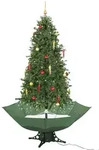 Schneiender Weihnachtsbaum Mit Schirmfu&szlig; Gr&uuml;n 190 Cm Vidaxl