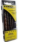 Holzspiralbohrer-satz, Hss-g,5-tlg,kunststoffbox &Oslash; 3,4,5,6,8 Mm Famag 1594.835