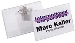 Durable Namensschild Durable 75 X 40 Mm (b X H) Kombiklemme Transparent 50 St./pack.