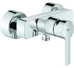Lineare 1-loch-einhand-brausebatterie Chrom, Wandmontage, Mit Temperaturbegrenzer -