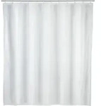 Anti-schimmel Duschvorhang Uni White, Textil (polyester), 120 X 200 Cm, Waschbar,