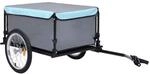 Fahrradanh&auml;nger Grau Und Blau 65 Kg Vidaxl