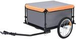 Fahrradanh&auml;nger Grau Und Orange 65 Kg Vidaxl