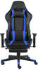 Gaming-Stuhl mit Fußstütze Drehbar Blau PVC vidaXL831113