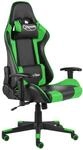 Gaming-stuhl Drehbar Gr&uuml;n Pvc Vidaxl