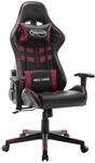 Gaming-stuhl Schwarz Und Weinrot Kunstleder Vidaxl