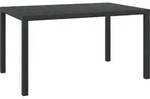 Gartentisch Schwarz 150x90x74 Cm Aluminium Und Wpc - Vidaxl