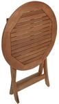 Klapptisch Rio 65cm Rund, Eukalyptus Ge&ouml;lt