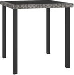 Garten-esstisch Grau 70x70x73 Cm Poly Rattan Vidaxl