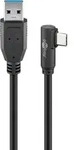 Usb 3.0 Usb-cTM-auf-usb-a-kabel 90&deg;, 0,5 M, Schwarz, Usb-3.0-stecker (typ A) 