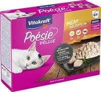 Vitakraft Katzenfutter Poesie Delisauce, Multipack Fleisch - 6 Beutel