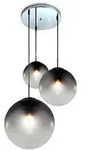 Chrom Decken Pendel Leuchte Wohn Zimmer Beleuchtung Glas Kugel Lampe Rauch Globo