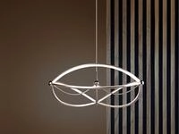 Gro&szlig;e Led Pendelleuchte Charivari Silber Matt, &Oslash; 62cm