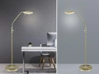 Led Stehleuchte Bergamo Messing Flexibel Sensordimmer - H&ouml;he 135cm