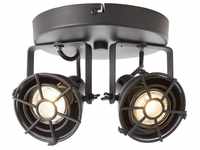 Brilliant - Lampe Jesper led Spotrondell 2flg schwarz korund 2x LED-PAR51, GU10, 5W