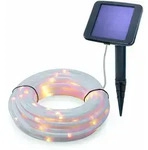 Solar Lichtschlauch, 10m, 100 Leds, Warmwei&szlig;, Zuleitung 2m, Akku, Solarmodul,