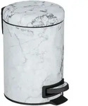 Wenko Kosmetik Treteimer Onyx, 3 Liter, Wei&szlig;, Stahl Mehrfarbig, Polypropylen Schwarz