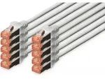 Digitus Cat 6 S/ftp Patchkabel, 10 St&uuml;ck, 1m, Grau (dk-1644-010-10)