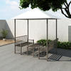 Gartenpavillon Gartenzelt mit Tisch und Bänken 2,5x1,5x2,4 m vidaXL