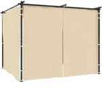 Pavillon Mit Vorh&auml;ngen 3 X 3 M Creme Stahl Vidaxl