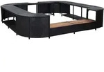 Vidaxl - Whirlpool-umrandung Quadratisch Schwarz 268x268x55 Poly Rattan